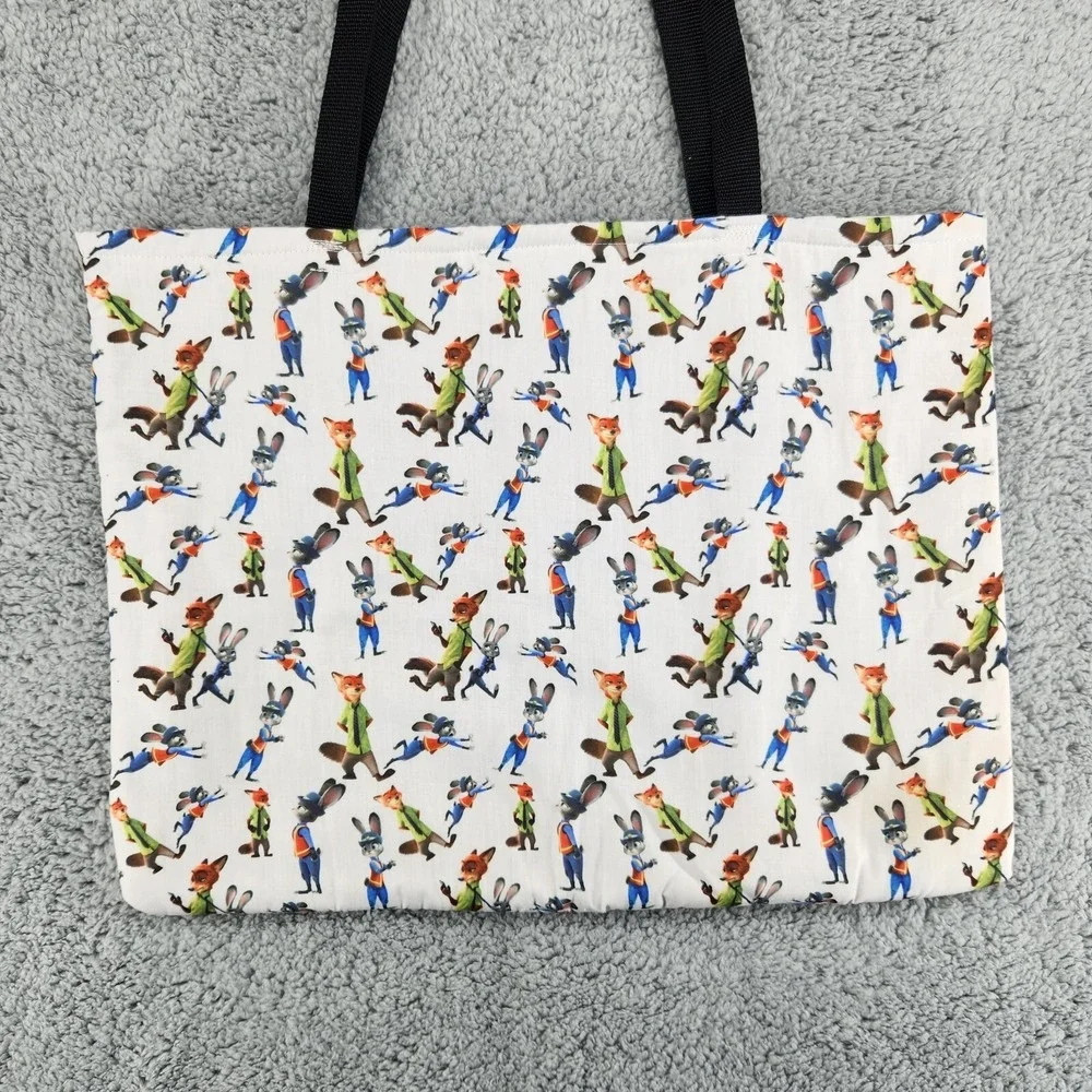 Zootopia Themed Tote Shoulder Bag Judy Hops Nick Wilde Custom Handmade
